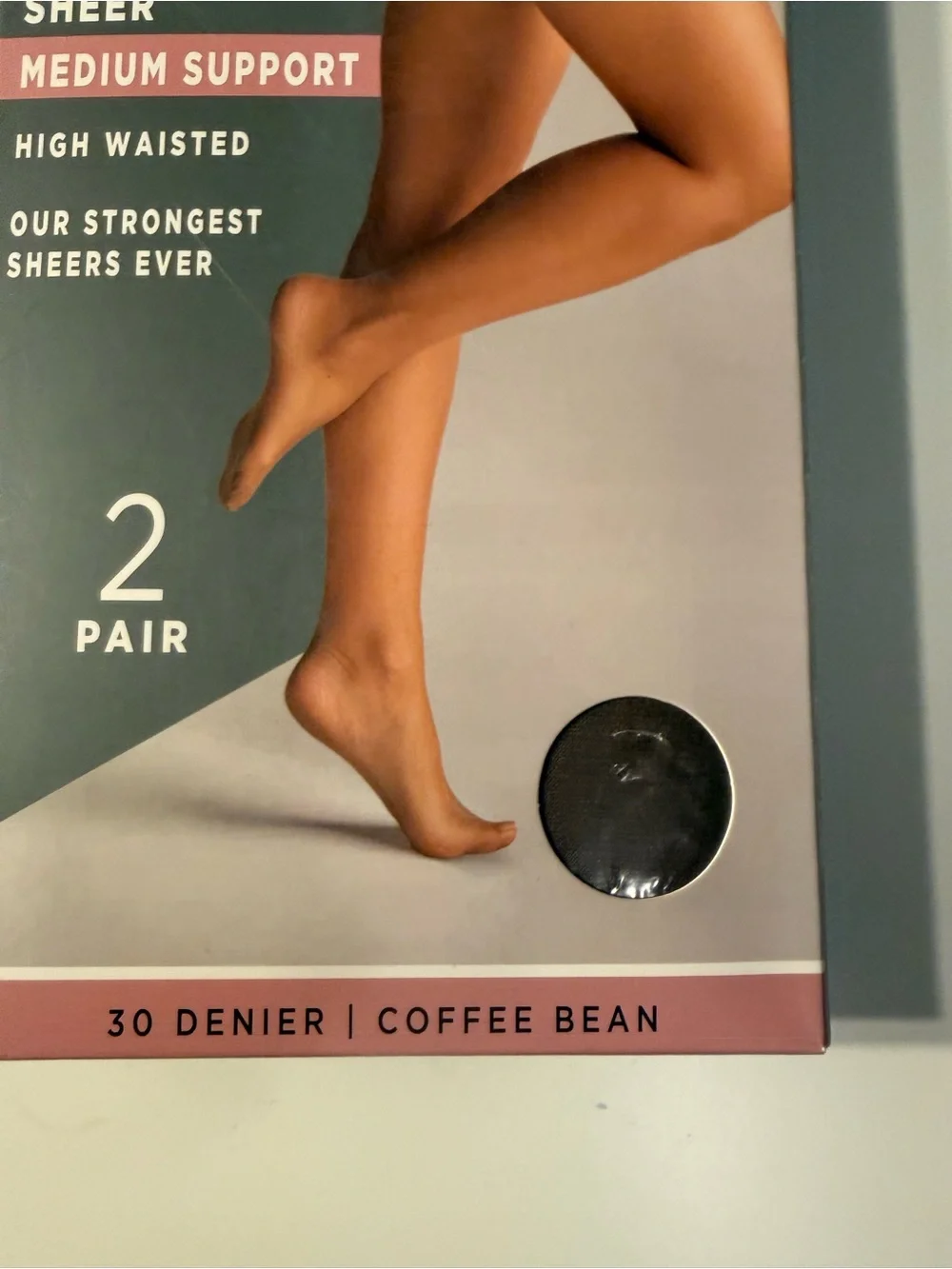 Impressions Sheer High-Waisted Tights in Coffee Bean (2 Pack) 30 denier